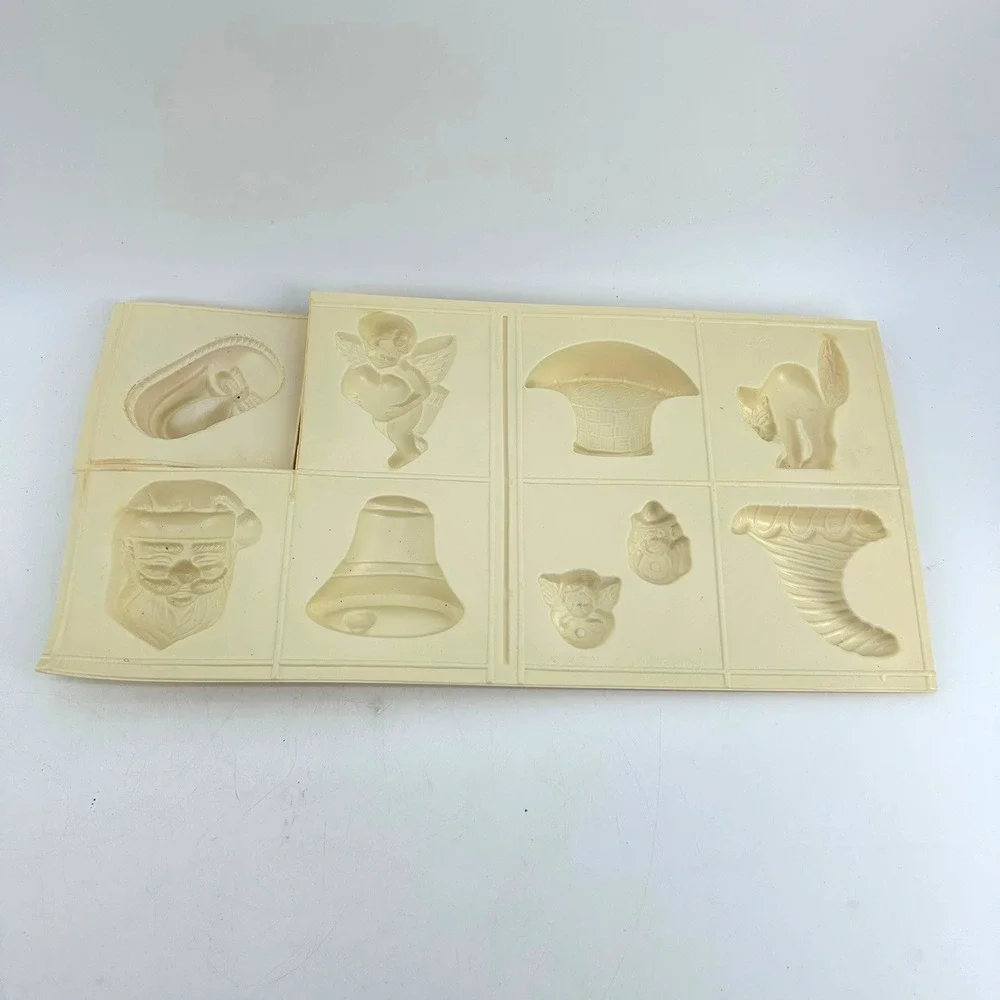 Vintage Wilton Sugar Plum Sugar Mold Gum Paste Animals Flowers Holiday Decor